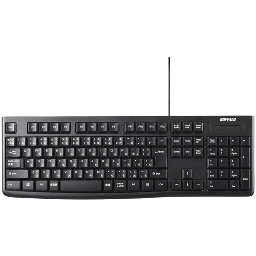 BUFFALO USB接続 有線スタンダードキーボード ブラック【BSKBU100BKZ】
