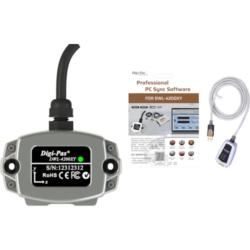 JSBTECH Digi-pas DWL4200XY Pro-Version 高性能2軸デジタル傾斜センサー ±0.02°【2-04221-99】