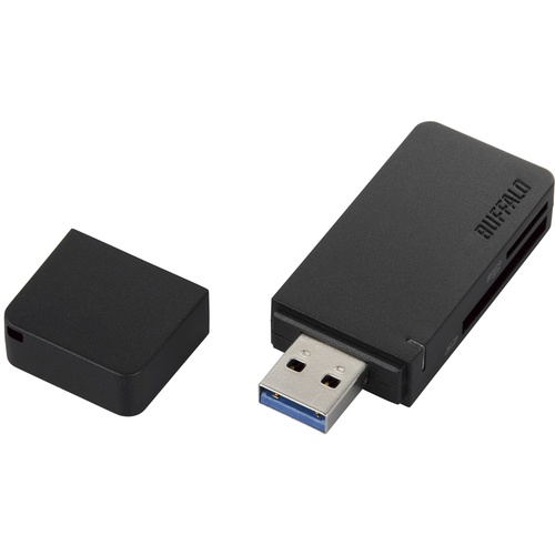 BUFFALO 高速カードリーダー/ライター USB3.0&ターボPC EX対応モデル ブラック【BSCR26TU3BK】