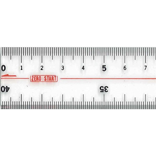 共栄プラスチック メタクリル両切直線定規 40cm【A-3041】