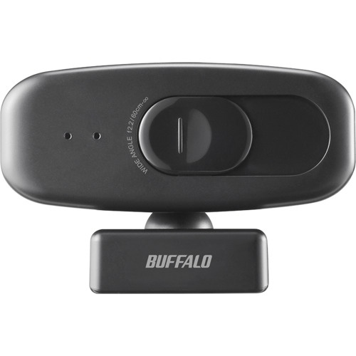 BUFFALO 200万画素WEBカメラ 広角120°マイク内蔵 ブラック【BSW500MBK】
