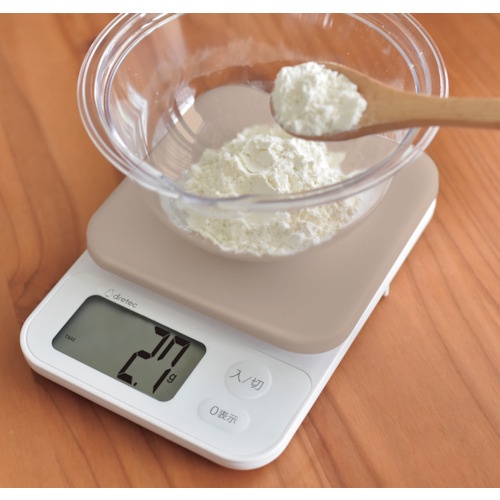 dretec デジタルスケール「ブランジェ」2kg ベージュ【KS-729BE】