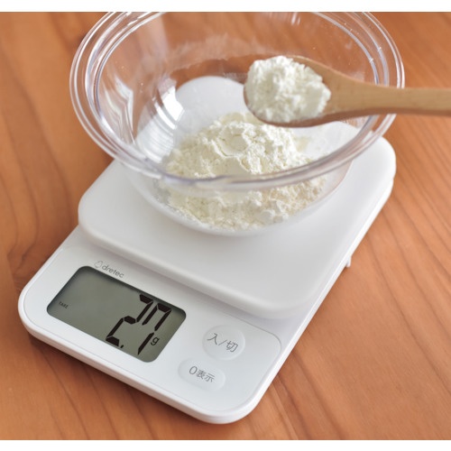 dretec デジタルスケール「ブランジェ」2kg ホワイト【KS-729WT】