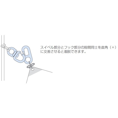 ふじわら 旗スイベルフック【HF-90】
