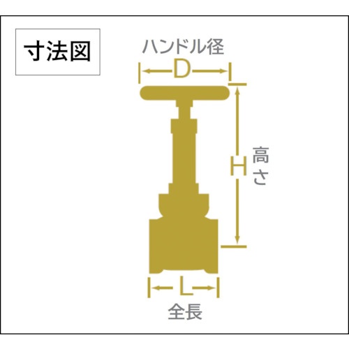 大和バルブ ゲートバルブ 25A(JIS 10K、青銅)【B10G 25A】
