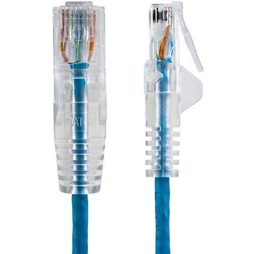 StarTech カテゴリ6(CAT6)LANケーブル/50cm/ブルー/極細 ツメ折れ防止【N6PAT50CMBLS】