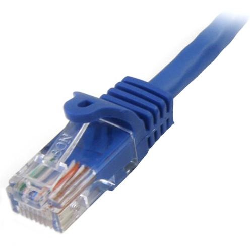 StarTech カテゴリ5e(CAT5e)LANケーブル/1m/ブルー/ツメ折れ防止機構【45PAT1MBL】