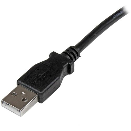 StarTech USBケーブル/A-B/1m/USB 2.0/480Mbps/左L型/オス・オス/BK【USBAB1ML】