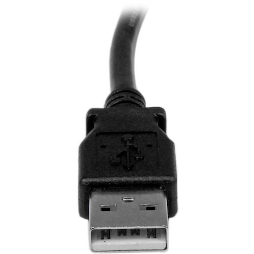 StarTech USBケーブル/A-B/1m/USB 2.0/480Mbps/左L型/オス・オス/BK【USBAB1ML】