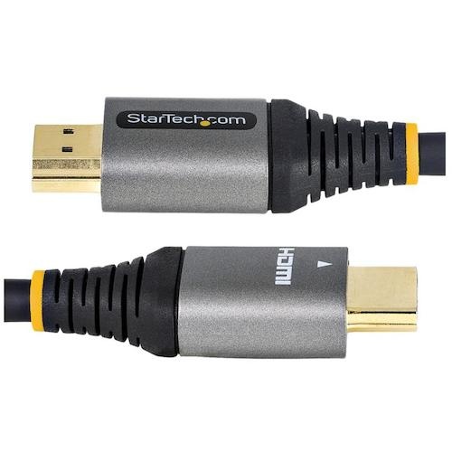StarTech HDMI 2.1ケーブル/5m/8K60Hz/UHS HDMI認証/グレー&ブラック【HDMM21V5M】