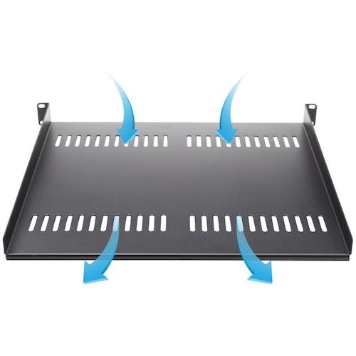 StarTech サーバーラック棚板/1U/19インチ/奥行41cm/放熱スリット有【CABSHELF116V】