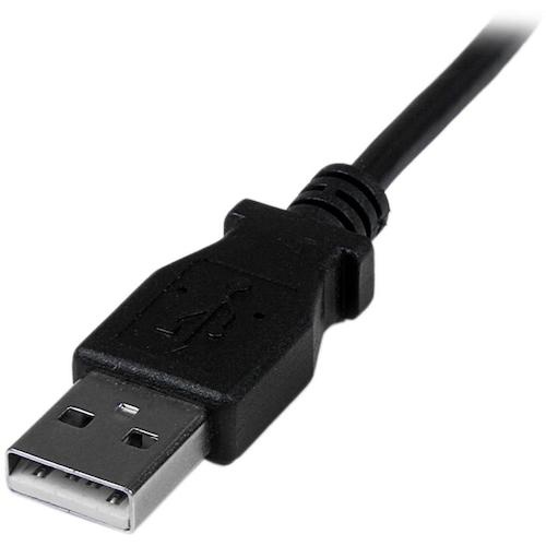 StarTech USBケーブル/A - Mini-B/1m/USB 2.0/下L型/オス・オス/BK【USBAMB2MD】
