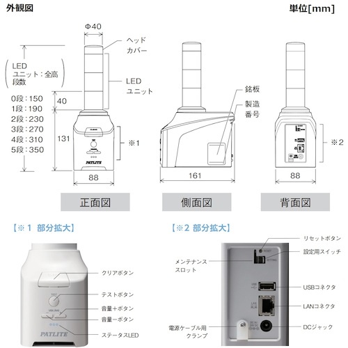 PATLITE ネットワーク制御信号灯 NHBシリーズ NHB Φ40【NHB4-3-RYG】
