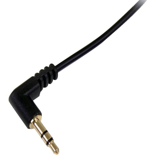 StarTech オーディオケーブル/3極ステレオミニ/91cm/片側L型/ブラック【MU3MMSRA】