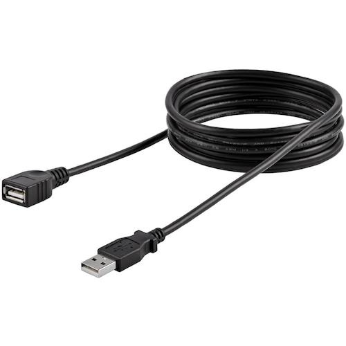 StarTech USBケーブル/A-A/1.8m/USB 2.0/480Mbps/延長用/オス・メス/BK【USBEXTAA6BK】