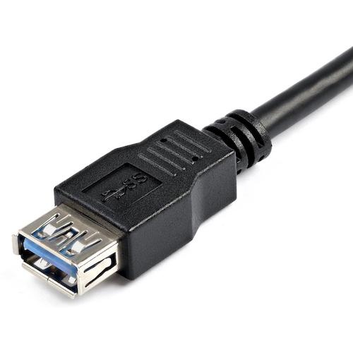 StarTech USBケーブル/A-A/2m/USB 3.0/5Gbps/延長用/オス・メス/BK【USB3SEXT2MBK】
