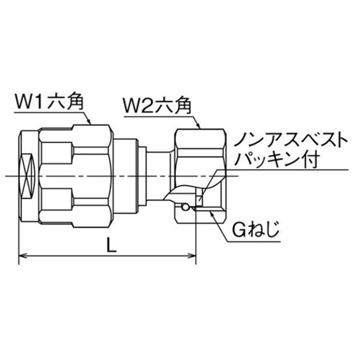 オンダ製作所 ダブルロックジョイント WJ18型 ナット付アダプター(黄銅) G3/4×13A【WJ18-2013-S】