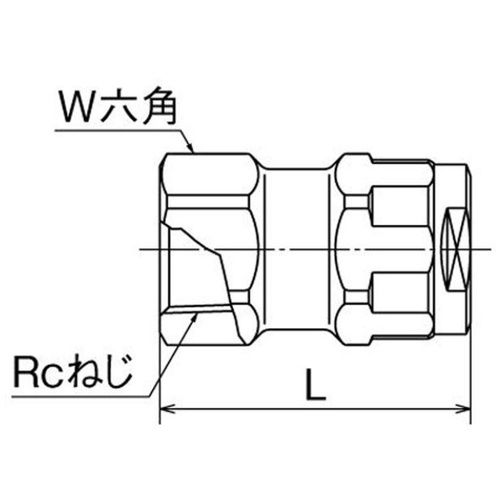オンダ製作所 ダブルロックジョイント WJ2型 テーパめねじ(黄銅) Rc1/2×13A【WJ2-1313-S】