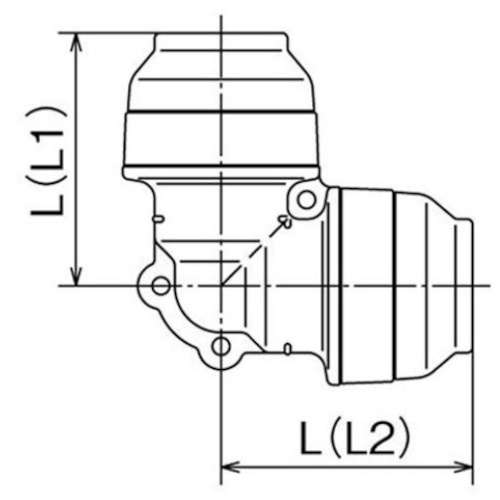 オンダ製作所 ダブルロックジョイントP WPL3型 異径エルボソケット 16A(PEX)×13A【WPL3A-1613-S】