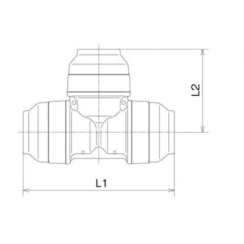 オンダ製作所 ダブルロックジョイントP WPT1型 異径チーズソケット 16A(PEX)×13A×13A【WPT1A-161313-S】