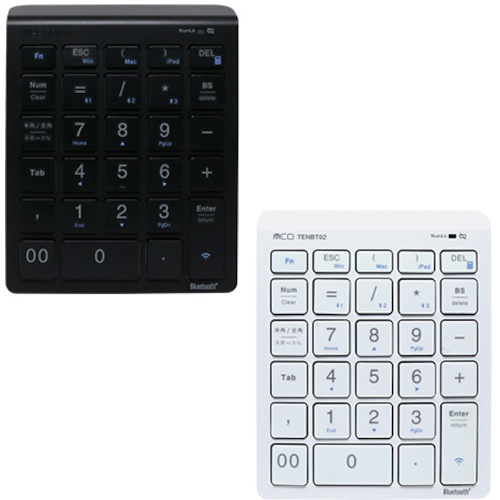 MCO Bluetooth5.0対応 ワイヤレステンキー【TENBT02/BK】