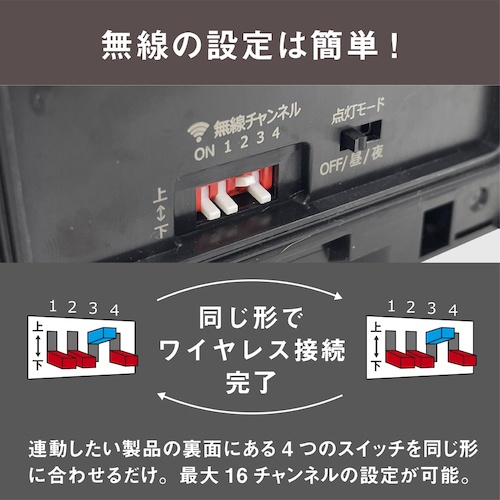 musashi 7W 2灯 無線連動センサーライト(送受信型)【W-610】