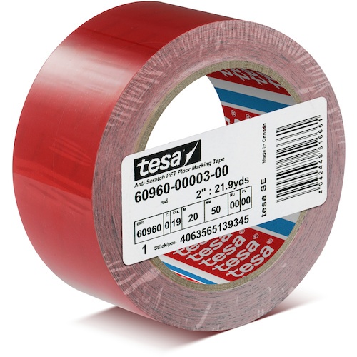tesa 高耐久ラインテープ テサ60960 赤 50mm×20m【60960-50-20RD】