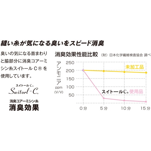 おたふく BT冷感・消臭パワーストレッチ 長袖バックハイネックシャツ【JW-625-11-L】