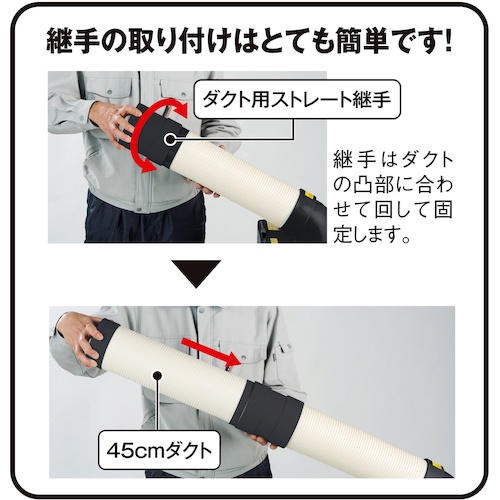TRUSCO 冷風ダクト接続用ストレート継手(スポットエアコンTS-Nシリーズ用)【TSN-S】