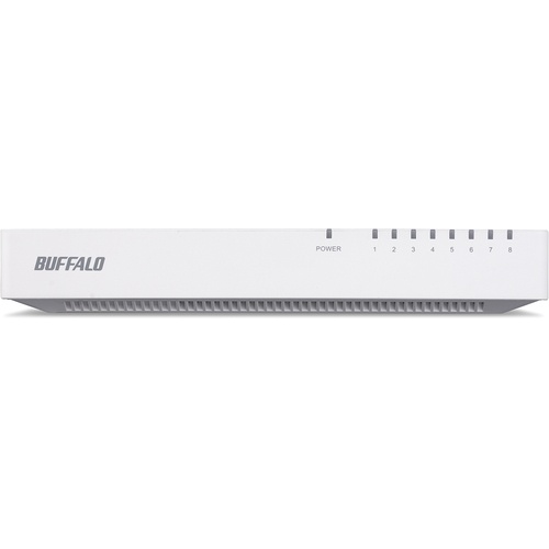 BUFFALO 10/100Mbps対応 スイッチングHub プラスチック筐体/電源内蔵モデル 8ポート ホワイト【LSW4-TX-8NP/WH】