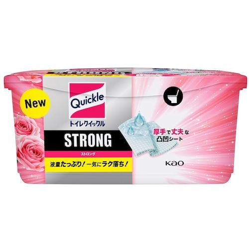 Kao トイレクイックル ストロング プレミアムローズの香り 容器入 8枚【417688】