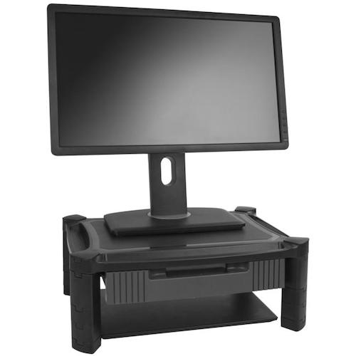 パソコンモニター台/32インチモニター/引出し付き/耐荷重10kg/机上 卓上 デスクトップ ディスプレイ スタンド【MONSTADJD】