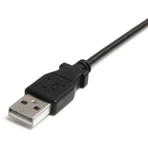 USB 2.0ケーブル/91cm/Type‐A - L型左向Mini-B/480Mbps/オス-オス/ブラック/ミニB【USB2HABM3LA】