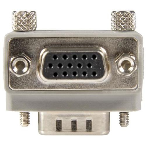 ディスプレイアダプター/VGA ジェンダーチェンジャー/L型90度/オス-メス/D-Sub 15ピン/延長用中継アダプタ【GC1515MFRA1】