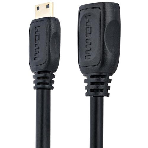ディスプレイアダプター/Mini HDMI - HDMI 1.4/4K30Hz/ブラック/ビデオ 変換 コンバーター【HDACFM5IN】