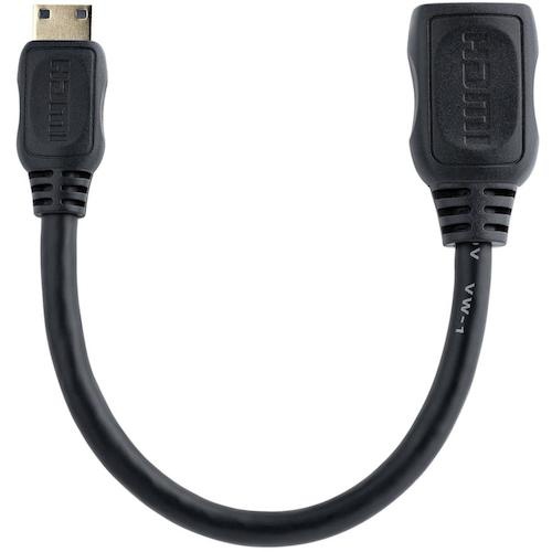 ディスプレイアダプター/Mini HDMI - HDMI 1.4/4K30Hz/ブラック/ビデオ 変換 コンバーター【HDACFM5IN】