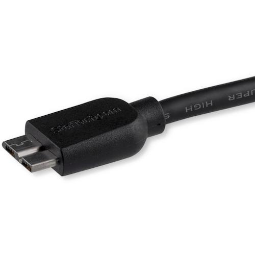 USB 3.0ケーブル/ 50cm/Type-A ‐ Micro-B/5Gbps/スリムタイプ/マイクロB【USB3AUB50CMS】