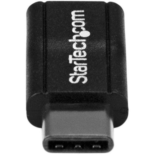 USB Micro-B - Type-C変換アダプター/USB 2.0/480Mbps/オス-メス/ブラック【USB2CUBADP】
