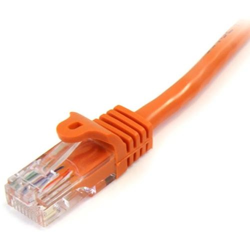 カテゴリ5e LANケーブル/50cm/オレンジ/RJ45コネクター/ツメ折れ防止機構付/CAT5e【45PAT50CMOR】
