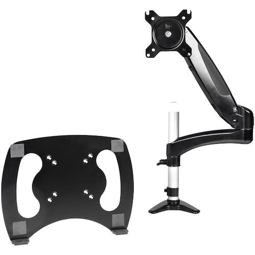 モニターアーム/1画面/最大34インチ/耐荷重8kg/ノートPCアーム両用タイプ/PC パソコン ディスプレイアーム【ARMUNONB1】