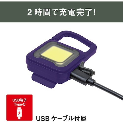 musashi 充電式スーパーフラッシュライト6Wパープル【COB-WL010PU】