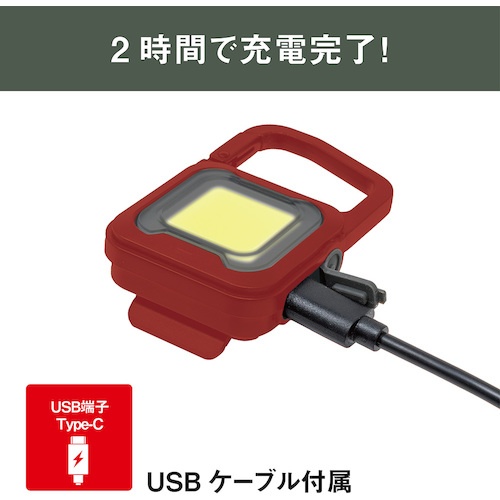 musashi 充電式スーパーフラッシュライト6Wレッド【COB-WL007R】