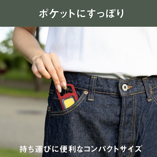 musashi 充電式スーパーフラッシュライト6Wレッド【COB-WL007R】