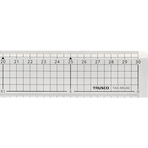 TRUSCO アクリル定規 メタルガイド付き 30cm【TAK-MG30】