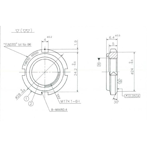FINE U-NUT M17×1 SS400【FUN03SS】