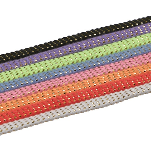TRUSCO 一発判明カラフル靴ひも120cm 9色セット(ゴールドラメ)【SKH-9GSET】