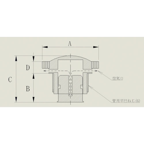 空気抜 エアブリーザーAB形1/2【20202000】
