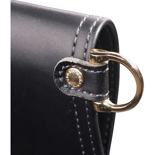 フジ矢 腰袋3段(黒金)LIGHT PU LEATHER SERIES【AB-23BG】