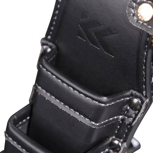 フジ矢 ドライバーペンチホルダー2段(黒金)LIGHT PU LEASER SERIES【AH-72BG】