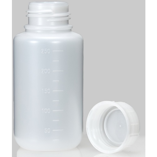 TRUSCO PEボトル丸型広口瓶(ポリエチレン製)250mL【TB-250L】